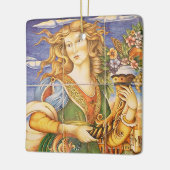 Spanisch-Spanische Frau Cornucopia Mosaik Keramikornament (Links)