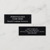 Spanisch Sprachlehrer-Visitenkarte mit geringem Sp Mini Visitenkarte (Vorne/Hinten)