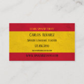 Spanisch Sprachlehrer-Visitenkarte Visitenkarte (Vorderseite)