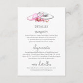 Spanisch, Tarjeta de Detalles Boda Hacienda Boho Begleitkarte (Vorderseite)