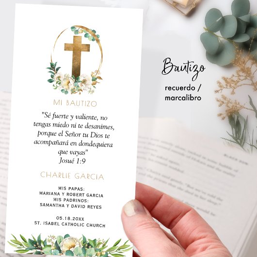 Spanisch, Taufe Grün Lesezeichen Gefallen Vielen D Dankeskarte