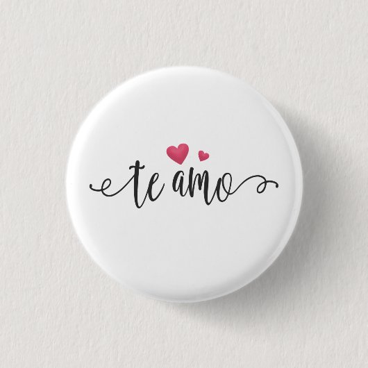 Spanisch Te Amo I Liebe You Valentine| Button (Vorderseite)