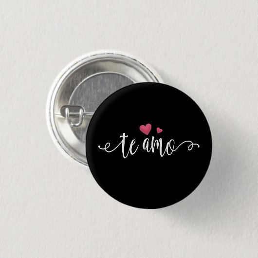 Spanisch Te Amo I Liebe You Valentine| Button (Vorne & Hinten)