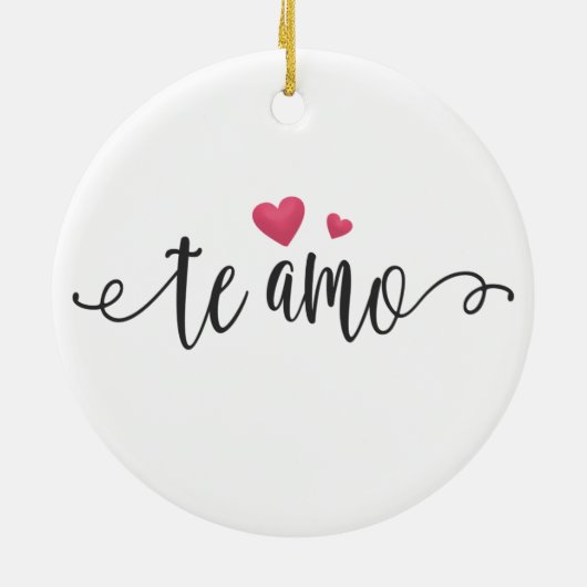 Spanisch Te Amo I Liebe You Valentine | Ornament (Hinten)