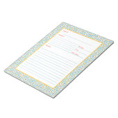 Spanisch Tiles Blau und Gelb Mittelmeer Rezept Notizblock (angewinkelt)