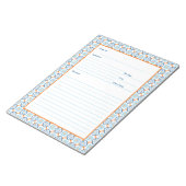Spanisch Tiles Blue and Orange Mediterranean Recip Notizblock (angewinkelt)