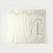 Spanisch Twins Fiesta de Quince Champagne Botanisc Wandteppich (Vorderseite (Horizontal))