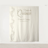 Spanisch Twins Fiesta de Quince Champagne Botanisc Wandteppich (Vorderseite)