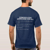 Spanisch und Englisch Kennt eure Rechte ICE T-Shirt (Rückseite)