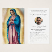 Spanisch Unsere Dame von Guadalupe Foto Gebetskart (Vorne & Hinten)