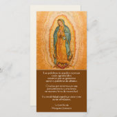 SPANISCH Unsere Lady von Guadalupe Begräbnis Viele Dankeskarte (Vorne/Hinten)