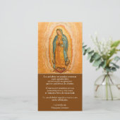 SPANISCH Unsere Lady von Guadalupe Begräbnis Viele Dankeskarte (Stehend Vorderseite)
