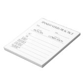 Spanisch | Verbs Conjugation Practice Notizblock (Rotiert)