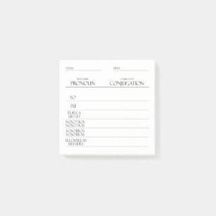 Spanisch   Verbs Conjugation Practice Post-it Klebezettel