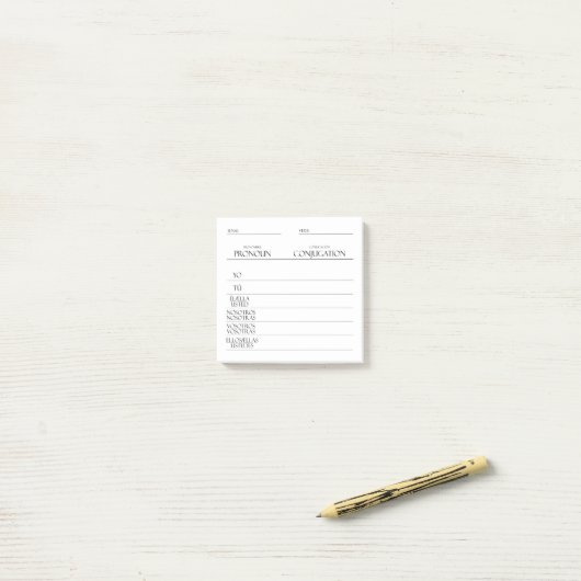 Spanisch | Verbs Conjugation Practice Post-it Klebezettel (Auf Schreibtisch)