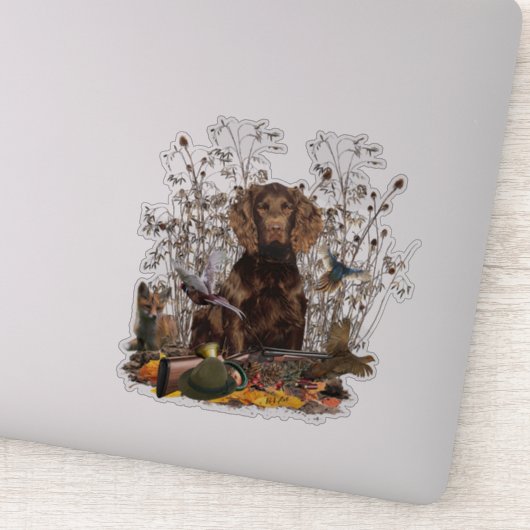 Spanisch, Wachtelhund Aufkleber (Detail)