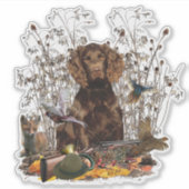 Spanisch, Wachtelhund Aufkleber (Vorderseite)