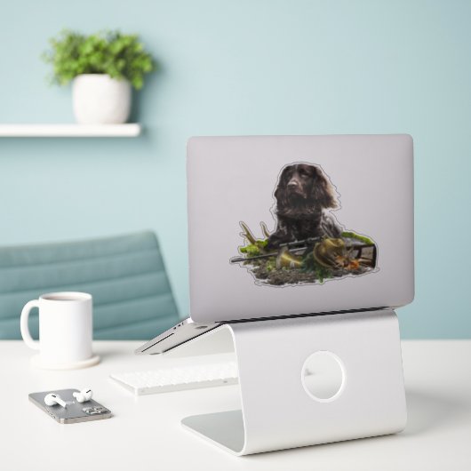 Spanisch, Wachtelhund Aufkleber (Laptop auf Schreibtisch)