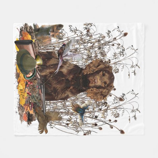 Spanisch, Wachtelhund Fleecedecke (Vorderseite (Horizontal))