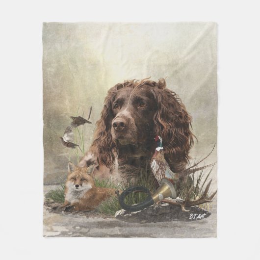 Spanisch, Wachtelhund Fleecedecke (Vorderseite)