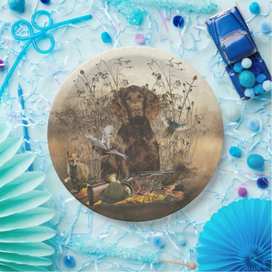 Spanisch, Wachtelhund Pappteller (Party)