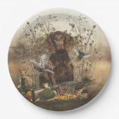 Spanisch, Wachtelhund Pappteller (Vorderseite)