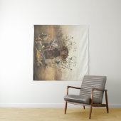 Spanisch, Wachtelhund Wandteppich (Beispiel (Horizontal))