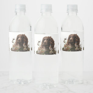 Spanisch, Wachtelhund Wasserflaschenetikett