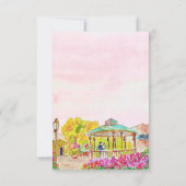 Spanisch, Wasserfarbenfloralstadt Mexiko RSVP Karte (Rückseite)