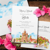 Spanisch, Watercolor San Miguel de Allende Wedding Einladung