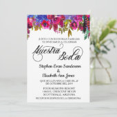 Spanisch Wedding Bold Boho Blume Nuestra Boda Einladung (Stehend Vorderseite)
