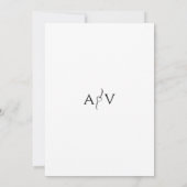 Spanisch Wedding Nuestra Boda Monogram Minimalisti Einladung (Rückseite)