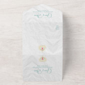 Spanisch Weiße Herzen Blume Tauben mexikanische Ho All In One Einladung (Außenbereich)