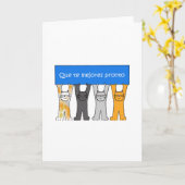 Spanisch wird bald gut karte (Gelbe Blume)