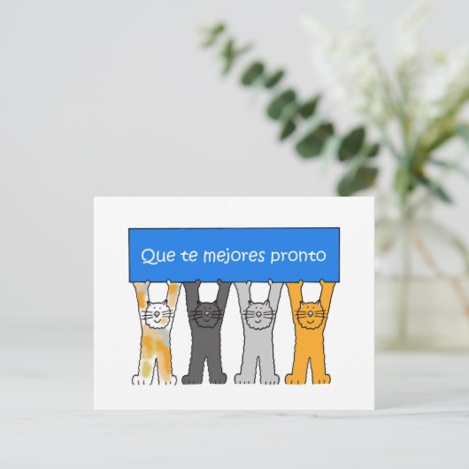 Spanisch wird bald gut postkarte (Stehend Vorderseite)