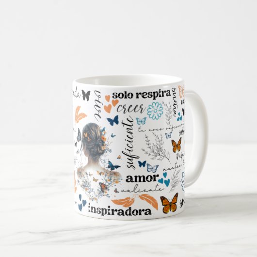 Spanische Affirmation Motivierend Tasse (VorderseiteRechts)