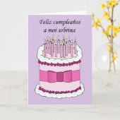 Spanische alles- Gute zum Geburtstagnichte, Karte (Gelbe Blume)