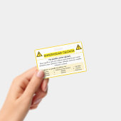 Spanische Alpha-Krankheit Gluten-Allergie-Warnkart Ausweis (Handheld)