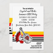 Spanische Andenken-klassischer Streifenfrontentext Einladung (Vorne/Hinten)