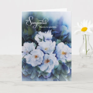 Spanische Anteilnahme Mit Sympathie Blaue Blumen Karte