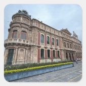 Spanische Architektur Quadratischer Aufkleber (Vorderseite)