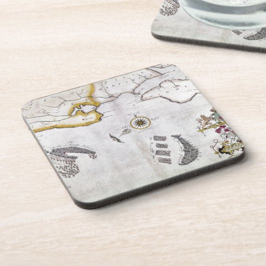 SPANISCHE ARMADA, 1588 2 GETRÄNKEUNTERSETZER (Linke Seite)