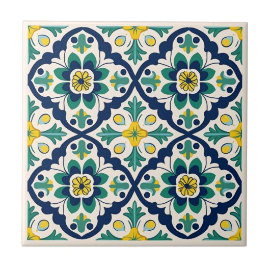 Spanische Azulejos-Keramiken Fliese (Vorderseite)