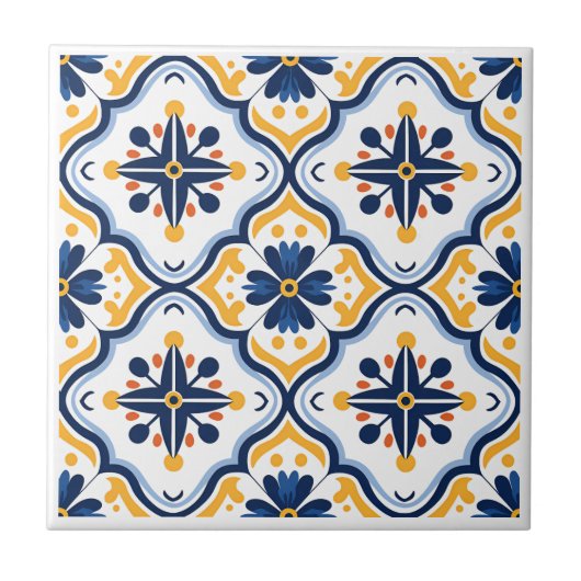 Spanische Azulejos-Keramiken Fliese (Vorderseite)