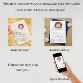 Spanische Baby-Duschkabine Lion Qr Code Baby Regis Einladung