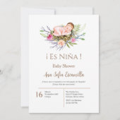 Spanische Baby Shower Girl-Einladung Einladung (Vorderseite)
