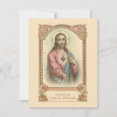 Spanische Beerdigung Beileid Heilige Karte Vielen  (Vorderseite)