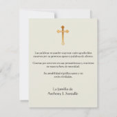 Spanische Beerdigung Beileid Heilige Karte Vielen  (Rückseite)