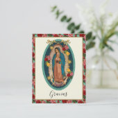 Spanische Beerdigung Guadalupe Religious Vielen Da Dankeskarte (Stehend Vorderseite)