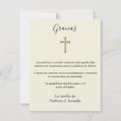 Spanische Beerdigung Guadalupe Religious Vielen Da Dankeskarte (Rückseite)